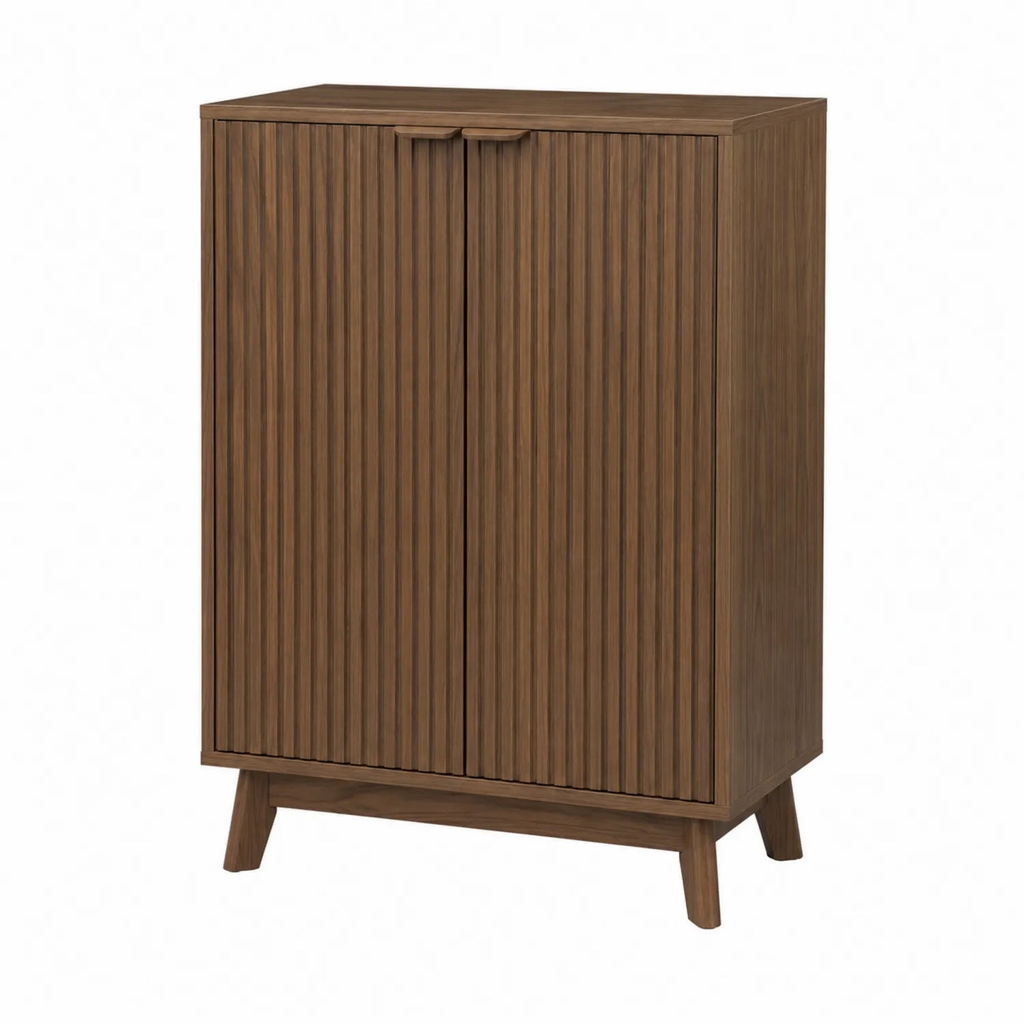 Sideboard aus Walnussholz mit Rillenmuster