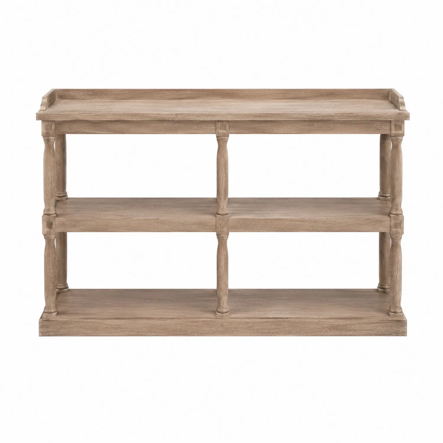 Konsolentisch Holz Natur 3 Ebenen 120x40x80cm
