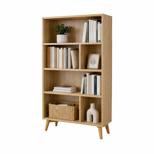 Bücherregal aus Holz mit 5 Ebenen, 160cm Höhe
