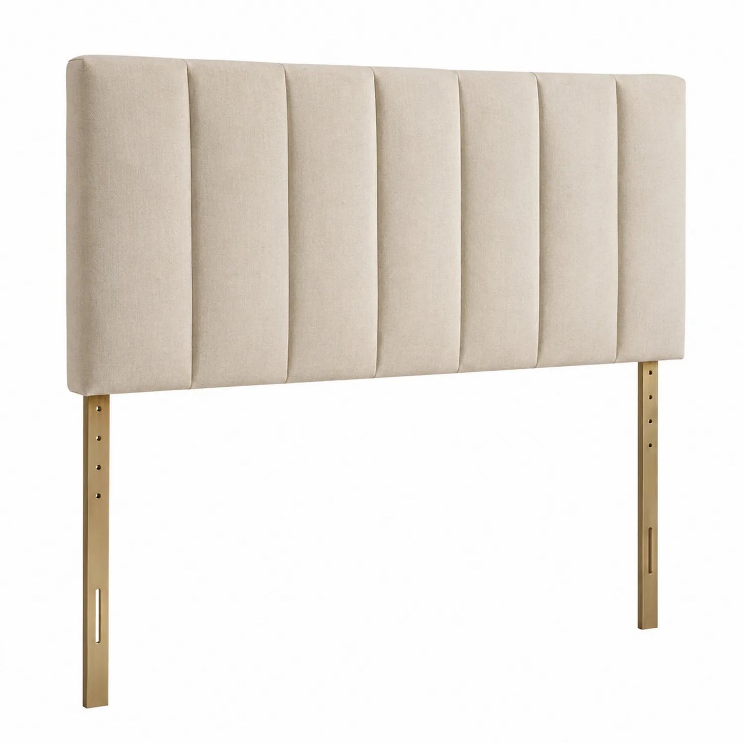 Kopfteil Stoff Metallrahmen Beige 160cm